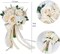 Wedding Bouquets for Bride Bridesmaid, White Champagne Ivory Bridal Bouquet Artificial Flowers Roses Tossing Bouquet for Wedding Ceremony